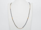 36 Long Hand Knotted Multi Color Crystal Necklace, sku #D30C