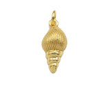 CZ Micro Pave Sea Snail Pendant/Charm, sku#L412