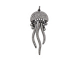 CZ Micro Pave Jellyfish Shape Pendant, SKU#F1233C