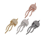 CZ Micro Pave Jellyfish Shape Pendant, SKU#F1233C