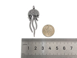 CZ Micro Pave Jellyfish Shape Pendant, SKU#F1233C