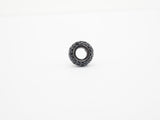 Black CZ Micro Pave On Black Rondelle Big Hole Spacer Beads, Cubic Zirconia Rondelle Spacer Beads, Pave Beads, 3x8/5x10mm, sku#C74