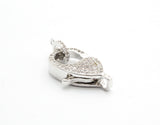 CZ Micro Pave Teardrop Lobster Claw Clasp, Cubic Zirconia Pave Lobster Clasp, Silver Black Rose Gold Plated,22x12mm, sku#H129