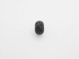 Black CZ Pave On Black Rondelle Big Hole Spacer Beads, Cubic Zirconia Rondelle Spacer Beads, Pave Beads,6x8/6x10mm, sku#C75