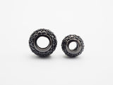 Black CZ Pave On Black Rondelle Big Hole Spacer Beads, Cubic Zirconia Rondelle Spacer Beads, Pave Beads,6x8/6x10mm, sku#C75