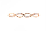 CZ Micro Pave Double Infinity Connector for Bracelet/Necklace,Silver/Gold/Rose Gold/Black Spacer Connector/Link Connector,6x41mm,sku#E405