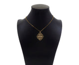 Gold Filled Filigree Flower Shape Pendant, 14K Gold Filled Picture Frame Charm, Necklace Bracelet Charm Pendant, 26x33mm, Sku#ZX21