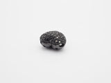 15mm Black CZ Micro Pave Puffy Heart Beads, CZ Pave Heart Beads Charm, Cubic Zirconia Heart Space Beads, SKU#C78