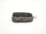 Rare Large Size Black Obsidian Buddha Head Pendant, Pave Crystal Rhinestone Encrusted Buddha Pendant,37x52x10mm,sku#V21