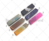 High Quality Natural Druzy Agate Cubic Column Shape Pendant, Necklace Agate Pendant,15x60mm,Sku#YK24