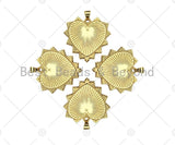 18K Real Gold Plated Heart Pendant/Charm, SKU#LK295