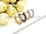 CZ Heart Shape Huggie Earrings, Sku#J283