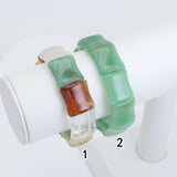 20x22mm Bamboo Shape Stretchy Bracelet, Sku#U1985