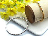 Colorful CZ Thin Bangle Bracelet, Sku#X41