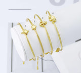 Thin Star Anchor Elephant Bangle, O108C