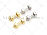 Gold/ Silver Dumbbell Shape Pendant/Charm, 18K Gold Filled Dumbbell Charm, Necklace Bracelet Charm Pendant, 9x18mm,Sku#L580