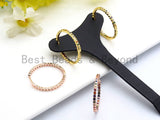 Colorful CZ Huggie Earrings, Sku#J48