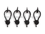 Black CZ Pave On Black Micro Pave Lobster Clasp with Jumping Ring Clasp, Fine Jewelry Clasp, Designer Clasp,  28x12mm,sku#H112