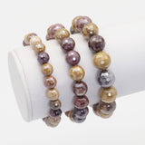 Mystic Mookaite Round Faceted Stretchy Bracelet, Sku#EF419