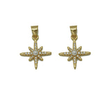 CZ Pearl North Star Charm, Sku#LD283c