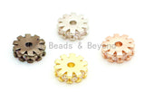 CZ Micro Pave Flower Wheel Spacer Beads, Cubic Zirconia Space pave Beads, 6x2mm/8x2mm, sku#G84