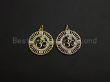 CZ Micro Pave Ohm Sign Charm, Namaste Buddhism Charm, CZ Yoga Charm, 19mm, SKU#Y241