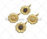 Gold Filled Daisy Flower Shape Pendant/Charm, 18x20mm,Sku#F1401C