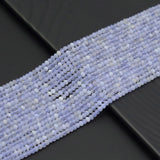 3x4mm Blue Lace Agate Rondelle Faceted Beads, Sku#U1940