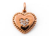 CZ Micro Pave Twin Heart Pendant/Charm, Bracelet Necklace Cubic Zirconia Double Heart Pendant Charm, 12x12mm,sku#Y18