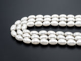 White MOP Rice Shape Beads, Sku#T64