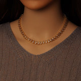 Gold Silver Oval CZ Link Chain Necklace Bracelet,sku#A148