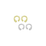 Plain Gold Silver Cute Ear cuff Earrings, Sku#A248