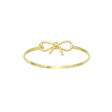 Plain Gold Bowknot  Bracelet, Sku#A400