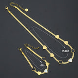 heart herringbone necklace Bracelet, Sku#BXG12