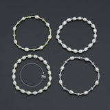 White Freshwater Pearl Stretchy Bracelet, Sku#EF510
