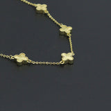 Double sides Gold Flower Chain Bracelet,  Sku#FH249