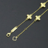 Double sides Gold Flower Chain Bracelet,  Sku#FH249