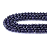 Blue Goldsstone Round Faceted Beads, Sku#U1791