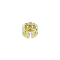 Clear Colorful Baguette CZ Statement Adjustable Ring, Sku#LX672