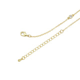 CZ Gold Silver CZ link Chain Hand Jewelry, Sku#EF557