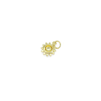 Gold Dainty Sunflower Shape Charm, Sku#Y925