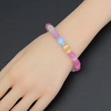 7.2'' 8x12mm Barrel Selenite Stretchy Bracelet, Sku#EF629