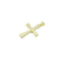 Gold Silver Clear CZ Cross Charm Pendant, Sku#LD633