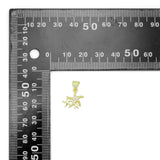 Gold Clear CZ Starfish Charm Pendant, Sku#LK975
