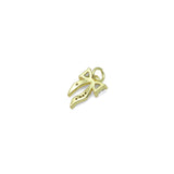 Gold Clear Heart CZ Bowknot Charm Pendant, Sku#LK985