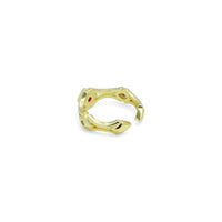 Gold Ruby Rhombus CZ Adjustable Ring, Sku#LK980