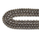 Gray Jade Round Smooth Beads, Sku#U1824