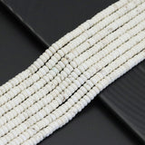 White Turquoise Rondelle Smooth Beads, Sku#U1833