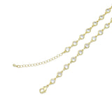 High quality 6mm Round CZ Chain Link Necklace, Sku#EF591