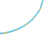 Tiffany blue color turquoise tube necklace, sku#EF569